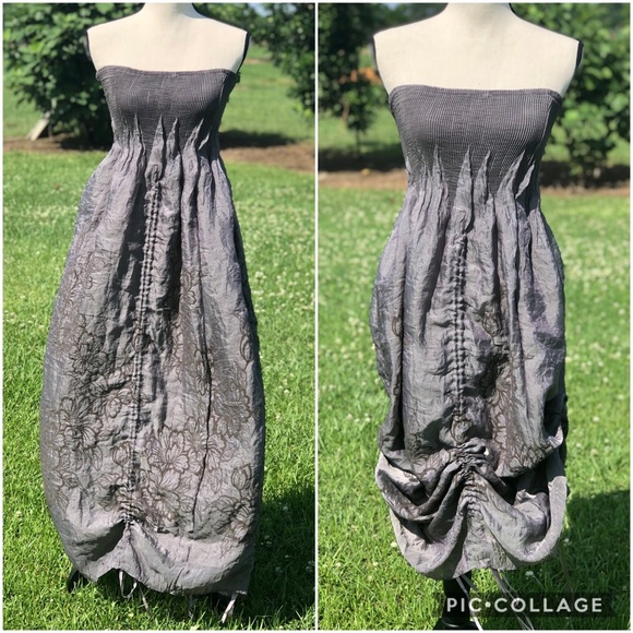 Lapis Dresses & Skirts - 3/$15 Lapis Gray Strapless Tube Top Tie Maxi